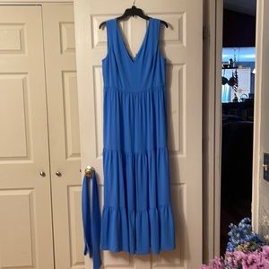NWT Lilly Pulitzer Tiered Dress Size 16 Cornflower/  Maurine Maxi Blue Thistle